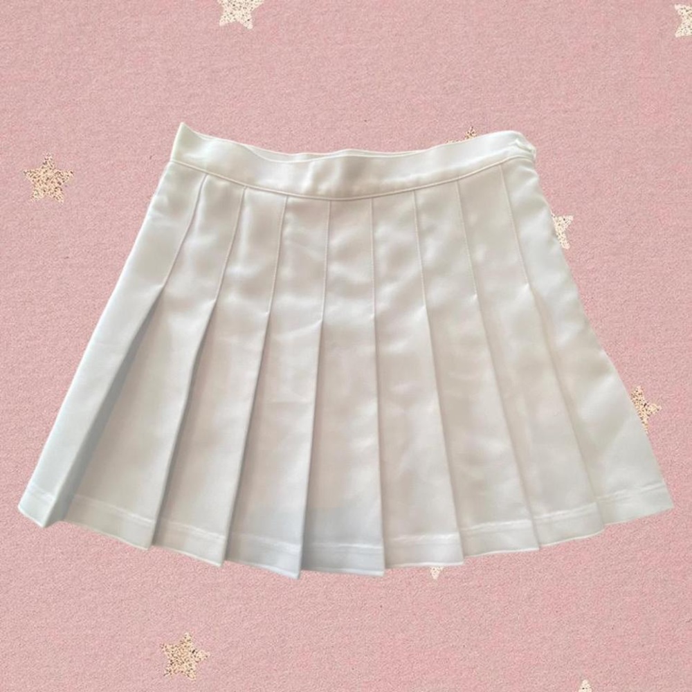 AMERICAN APPAREL WHITE MINI TENNIS SKIRT S